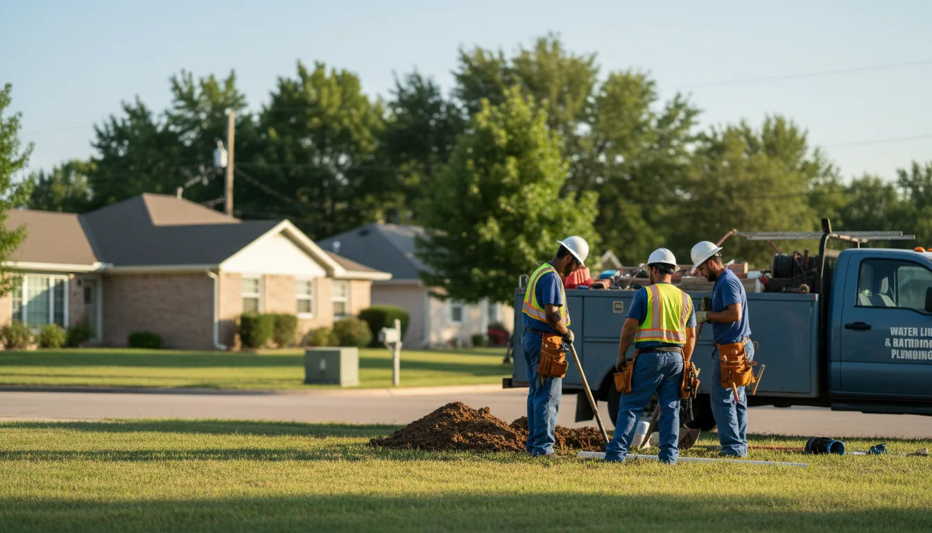Residential water line and bathroom plumbing service in Pennington, NJ